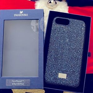 Swarovski blue glittery phone case for 6/6s/7/8 plus